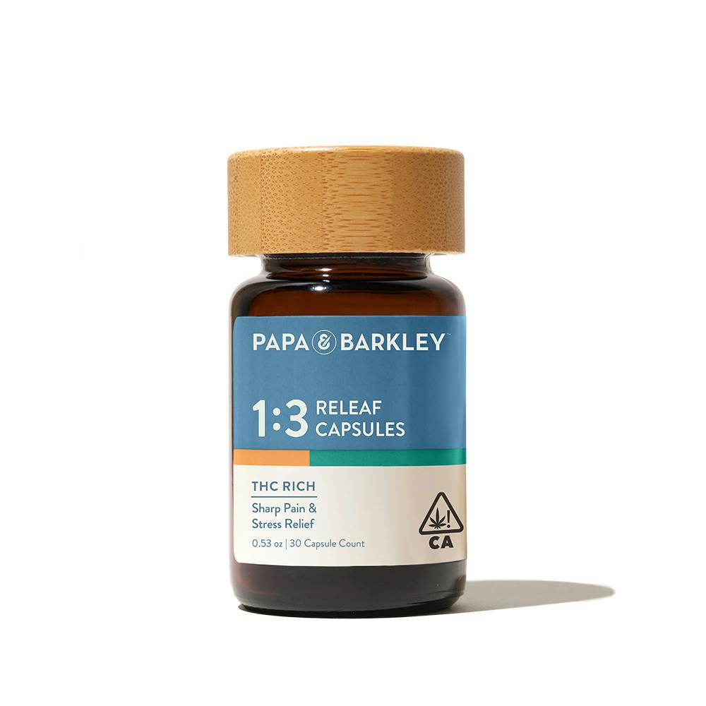 Releaf Capsules 1:3 CBD:THC, 30CT