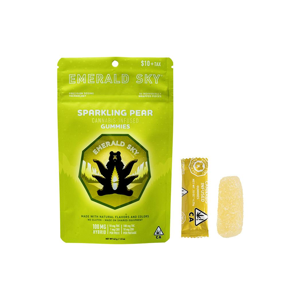 Emerald Sky Gummies - Sparkling Pear 100mg