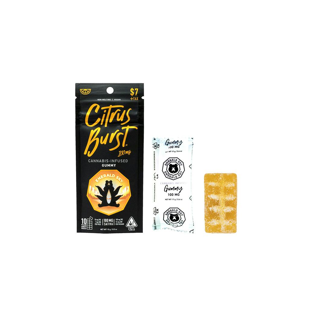Emerald Sky Single Gummy - Citrus Burst 100mg