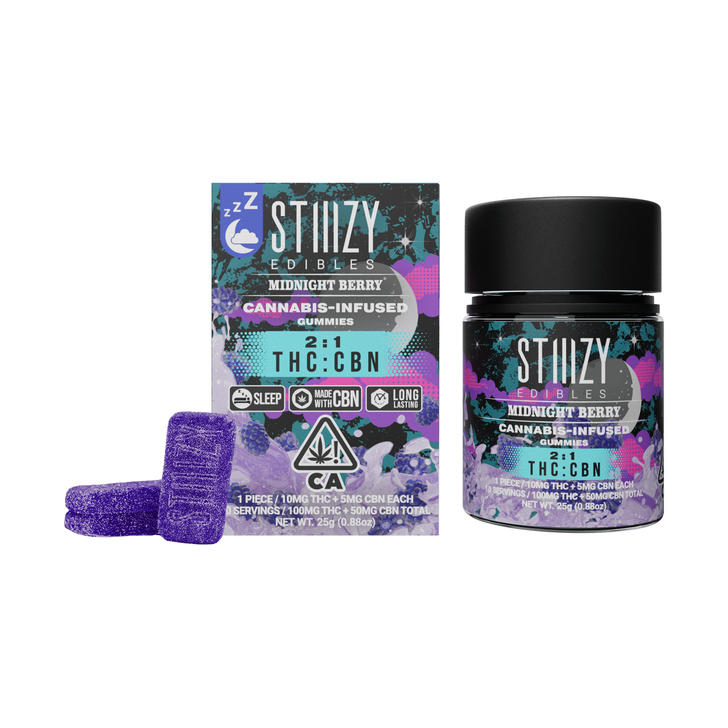 - MIDNIGHT BERRY - Gummies 2:1 THC:CBN Edibles