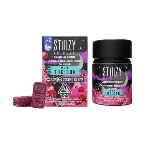 - CRIMSON BERRY - Gummies 2:1 THC:CBN Edibles