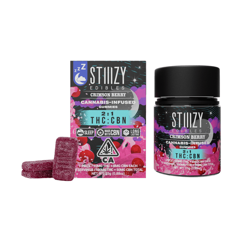 - CRIMSON BERRY - Gummies 2:1 THC:CBN Edibles