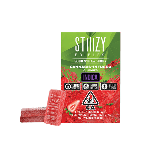 - SOUR STRAWBERRY - Gummies 100mg THC Edibles