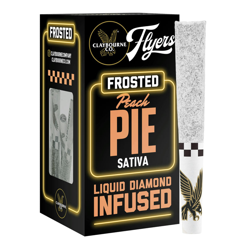 Peach Pie (2.5g) - Diamond Frosted Flyers Pre-Rolls