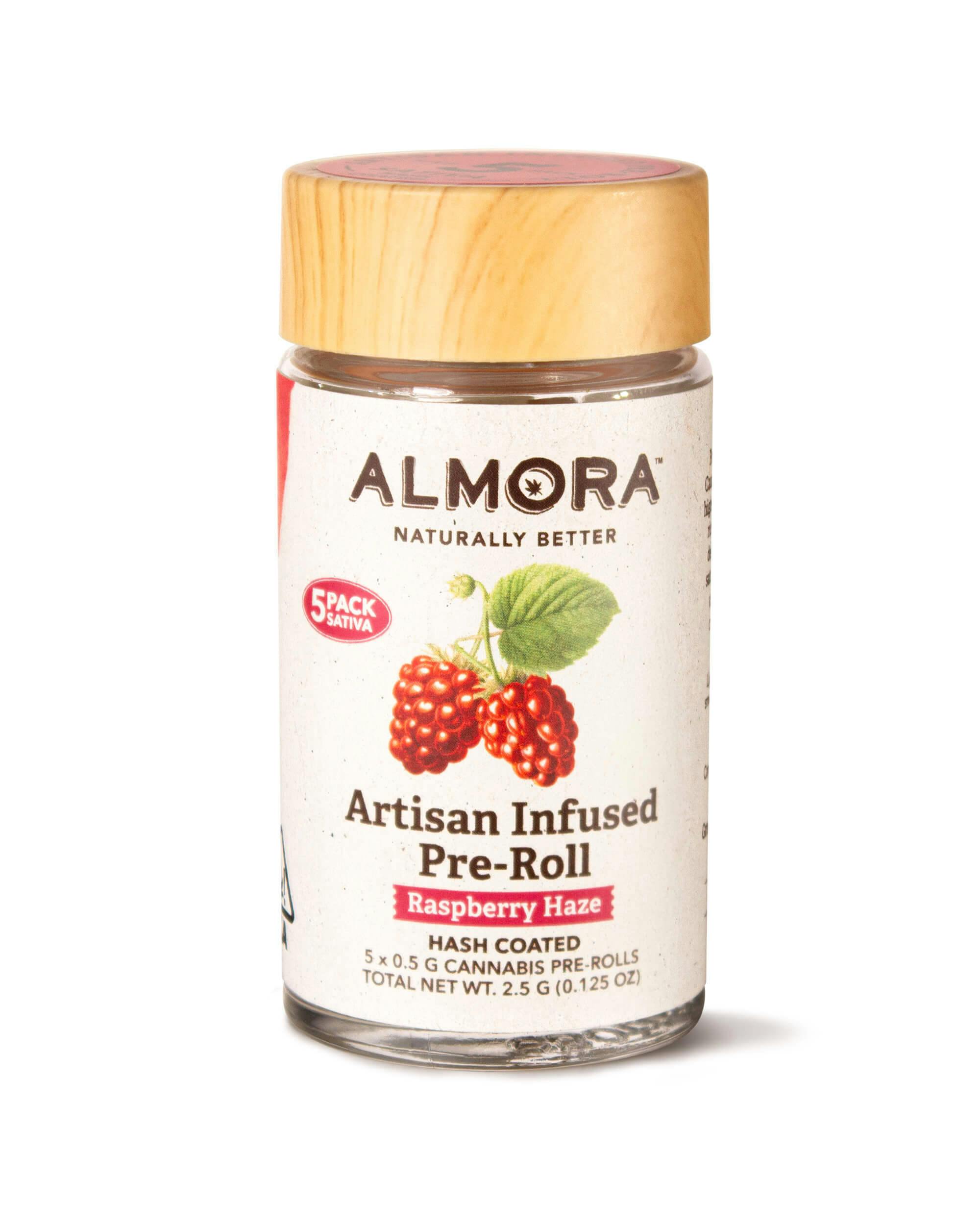 Raspberry Haze - Artisan Infused Pre Roll 5 Pack | 0.5g