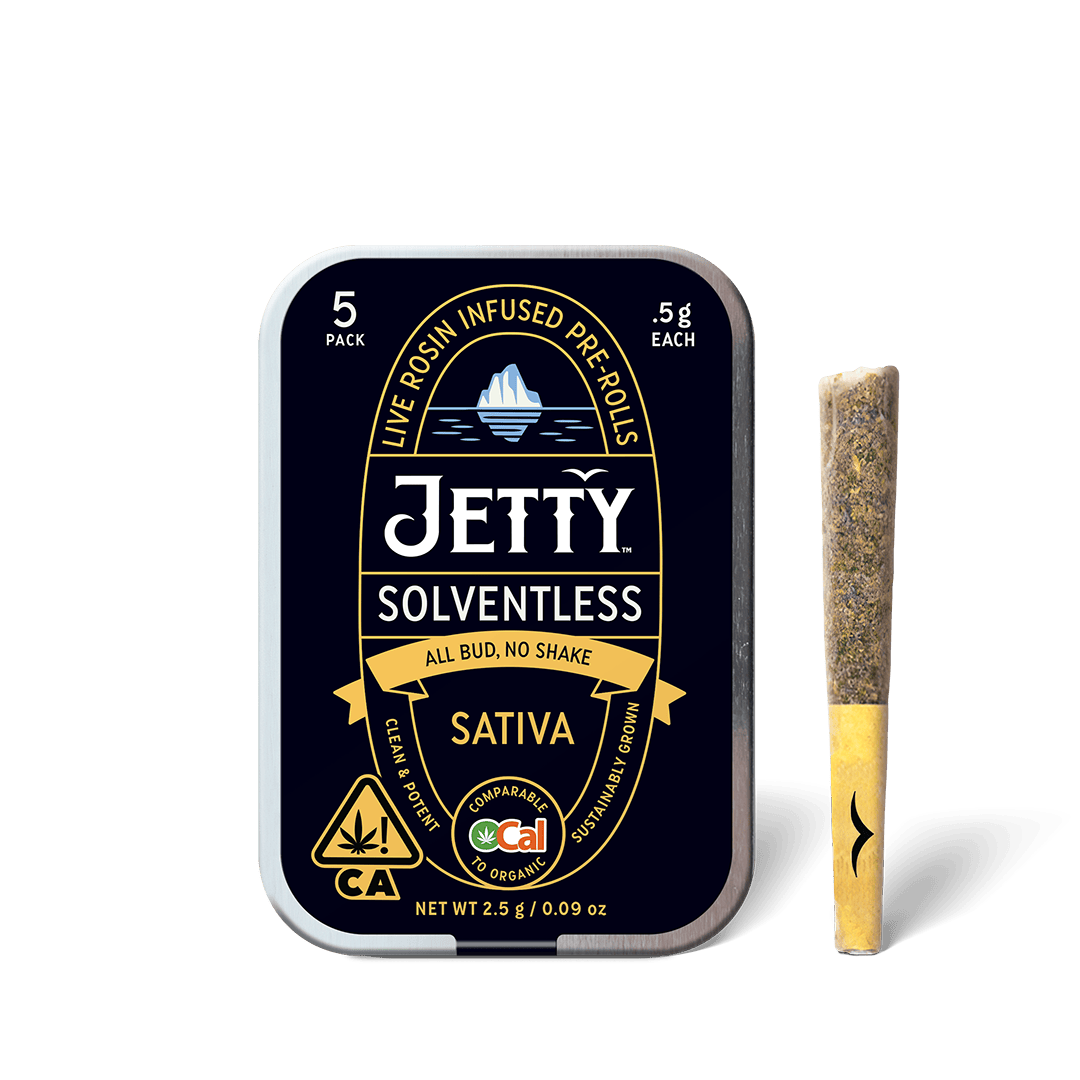 Jetty Pre-Roll OCal Live Rosin Infused Single (1g) Alcatraz Og x THC BOMB