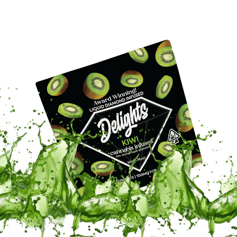Kiwi Delights Gummies Liquid Diamond Infused