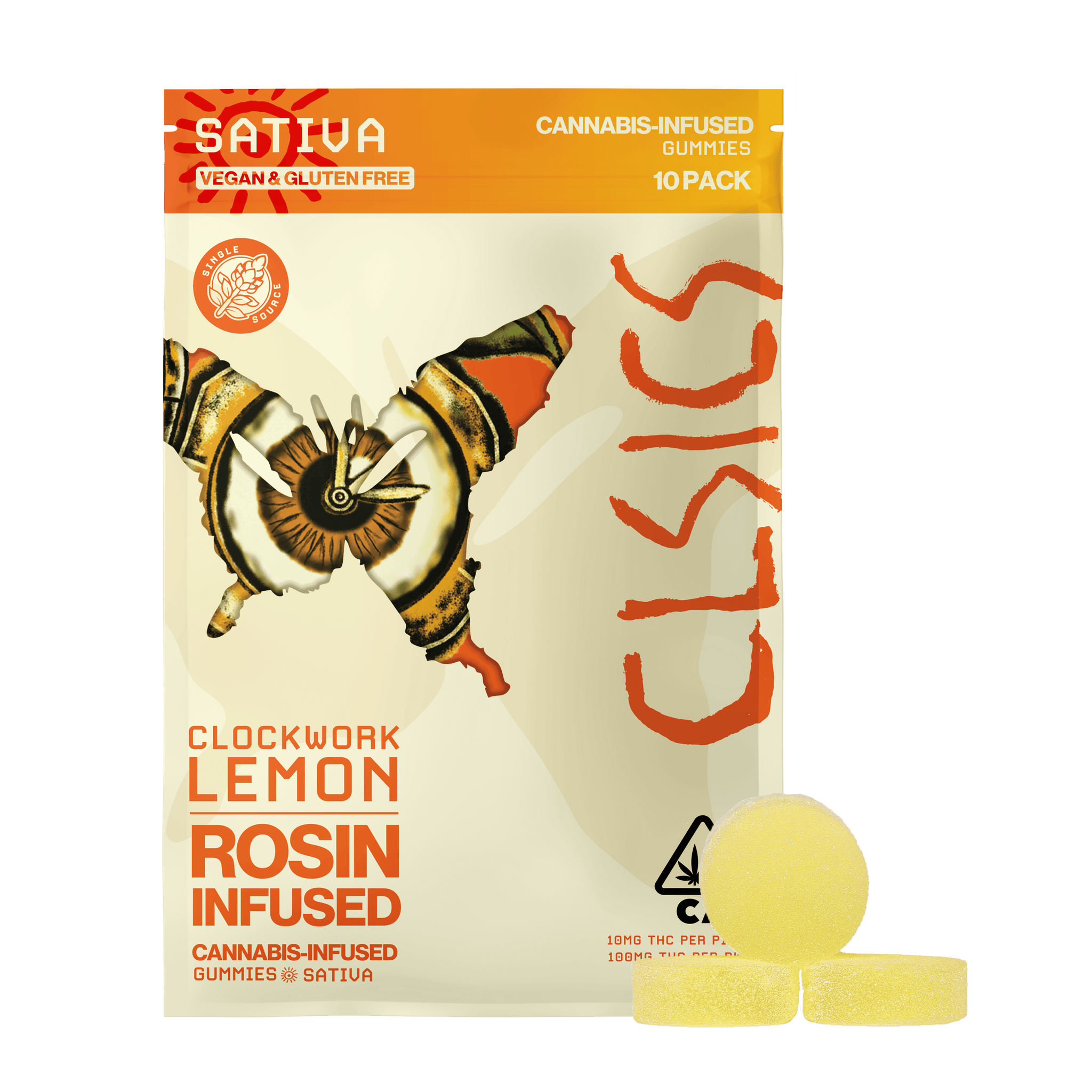 Clockwork Lemon - 10Pk GUMMIES LIVE ROSIN INFUSED