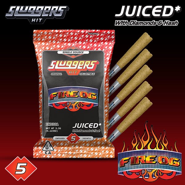 Sluggers - Infused Preroll - 3.5g 5pk - Fire OG