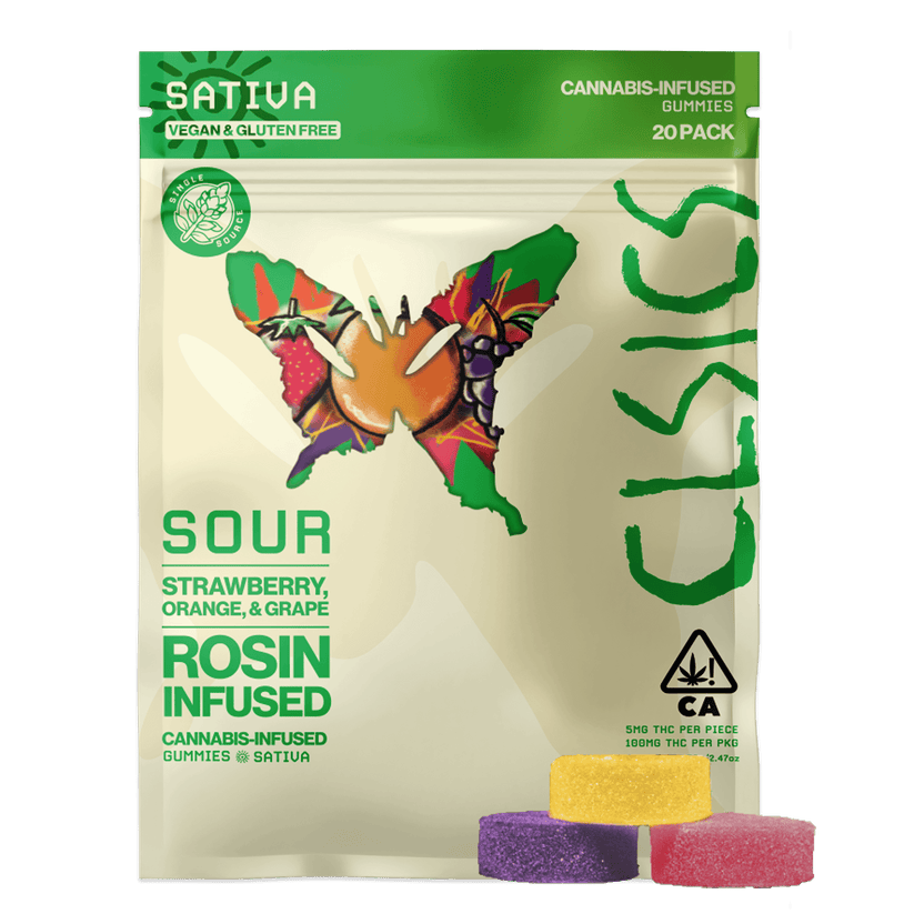 Sour Sativa 20Pk Gummies - LIVE ROSIN INFUSED PARTY PACK