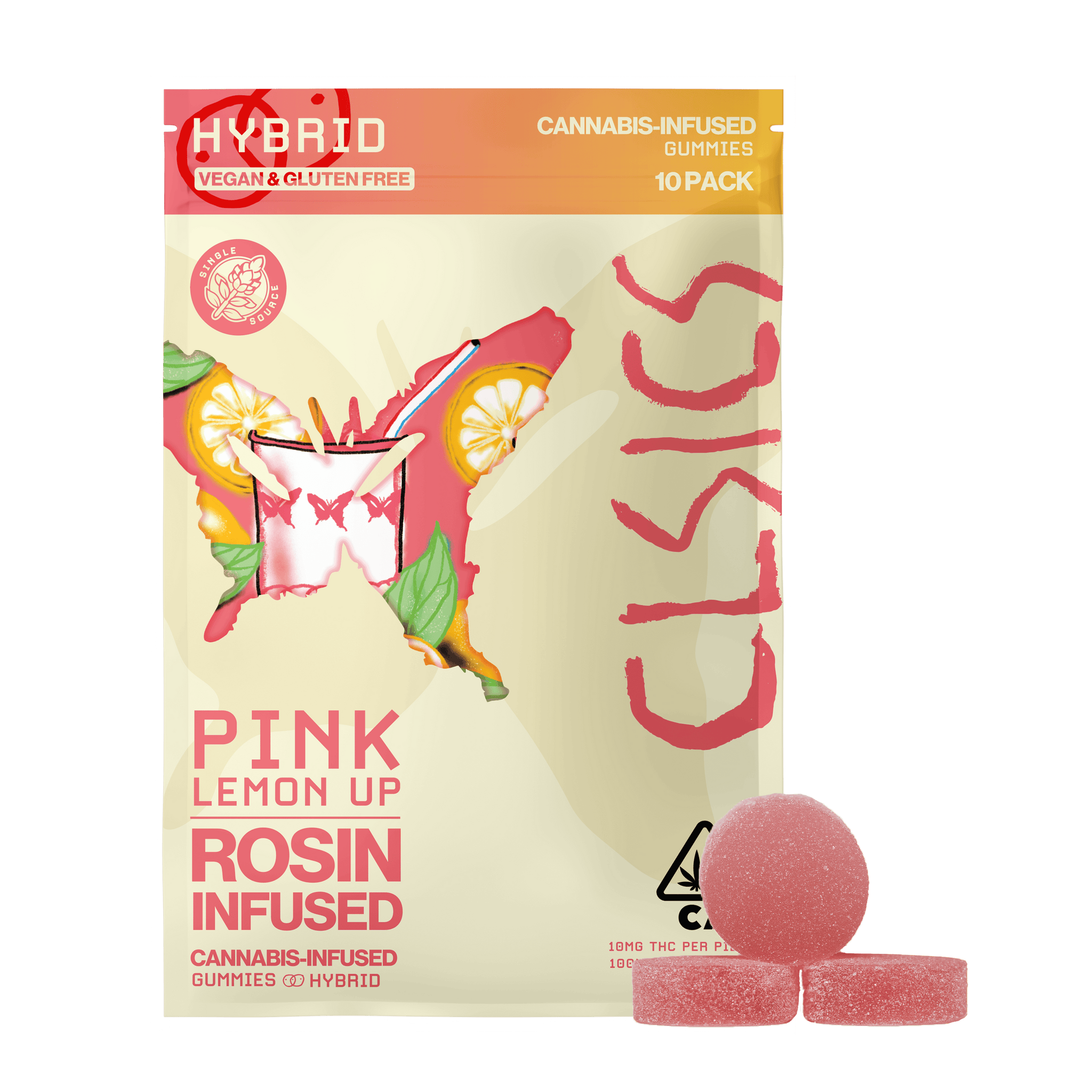 Pink Lemon Up 10pk Gummies - LIVE ROSIN INFUSED