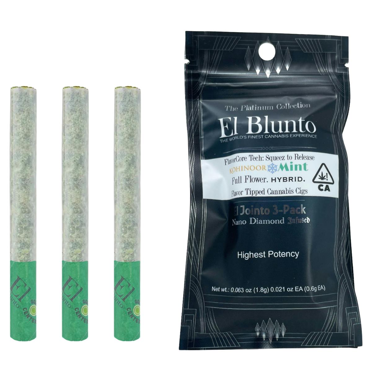 El Jointo FlavorCore - Kohinoor Mint - Diamond Infused - 3pk x .6g