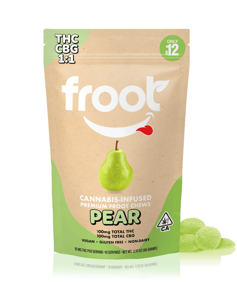Froot Pear 100mg/10pk CBG:THC 1:1 Gummy