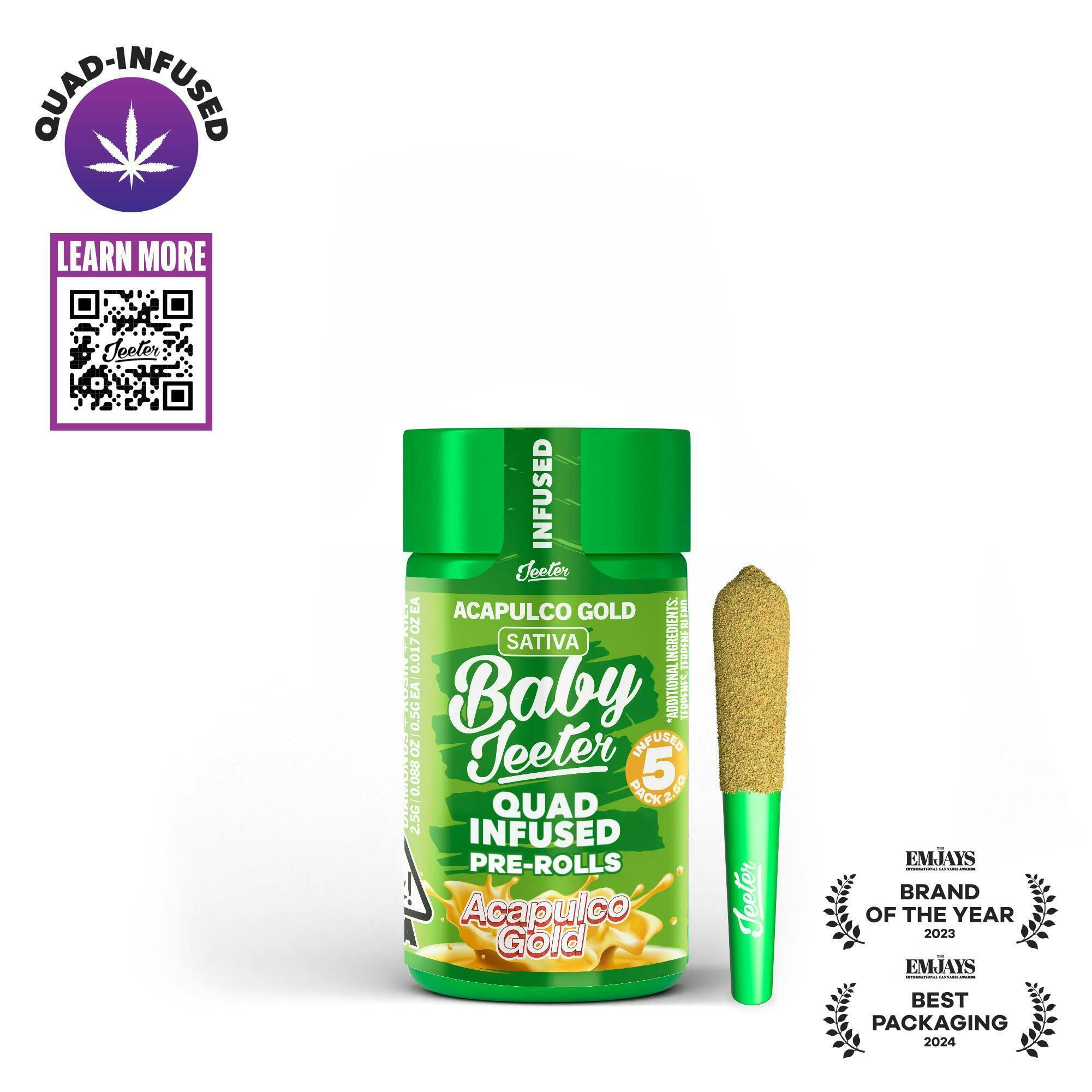 Baby Jeeter | Quad-Infused - Acapulco Gold