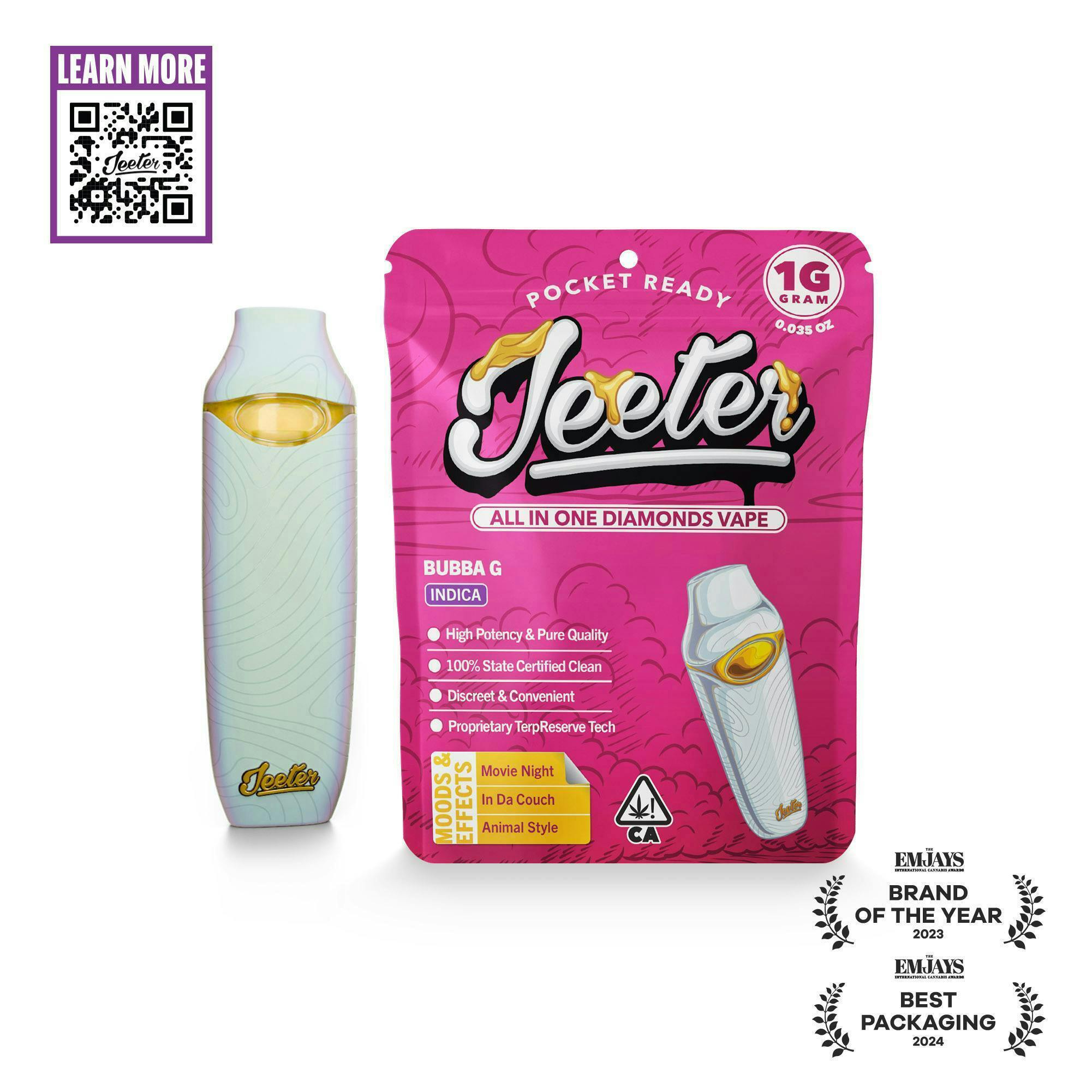 Jeeter All In One Diamonds Vape - Bubba G