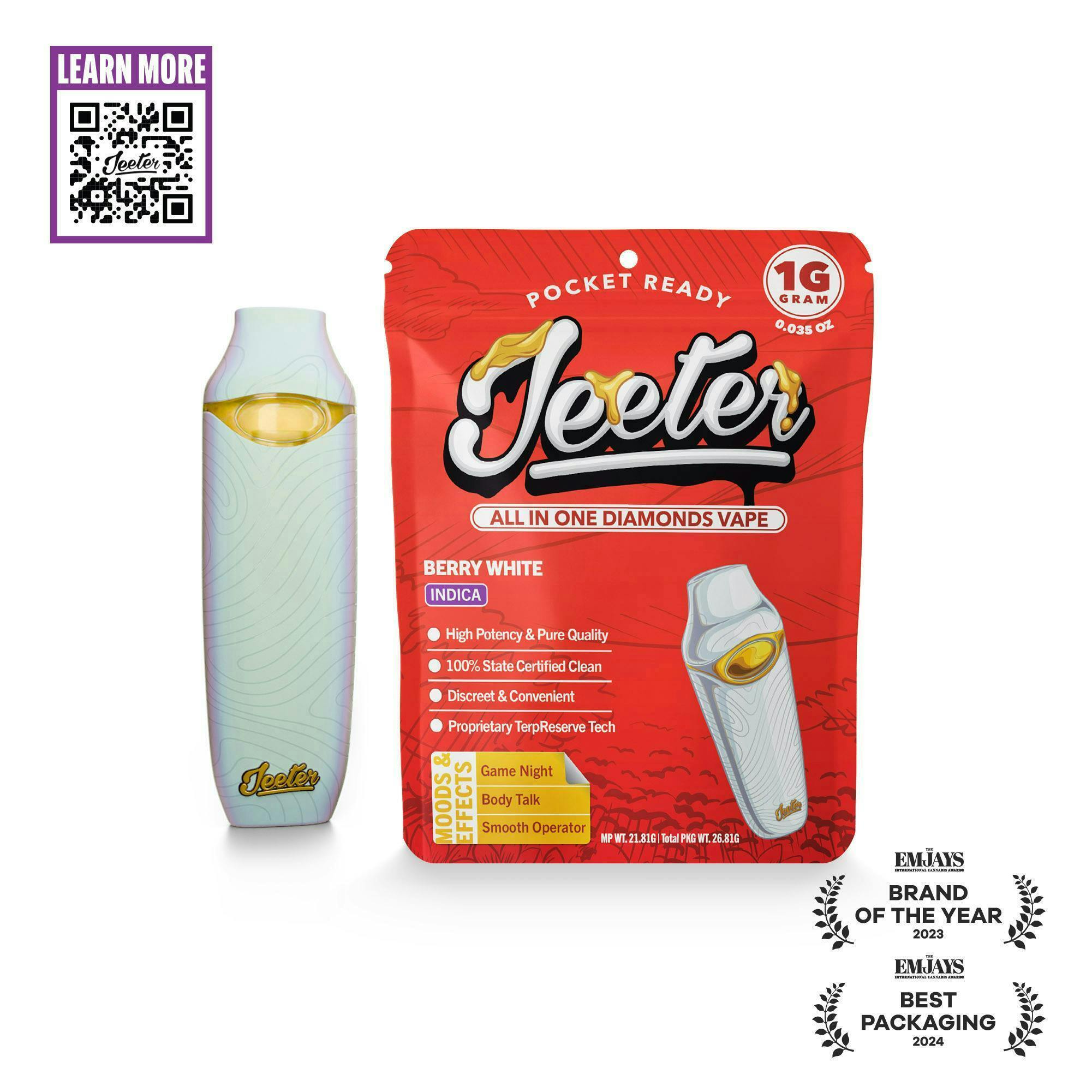 Jeeter All In One Diamonds Vape - Berry White
