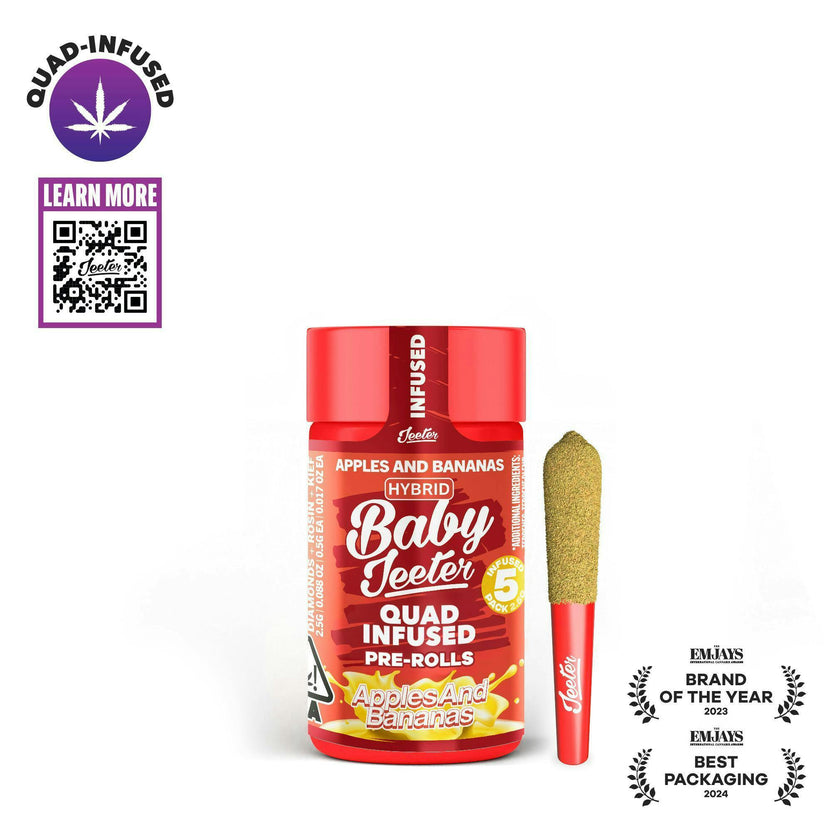 Baby Jeeter | Quad-Infused - Apples and Bananas 5pk 0.5G