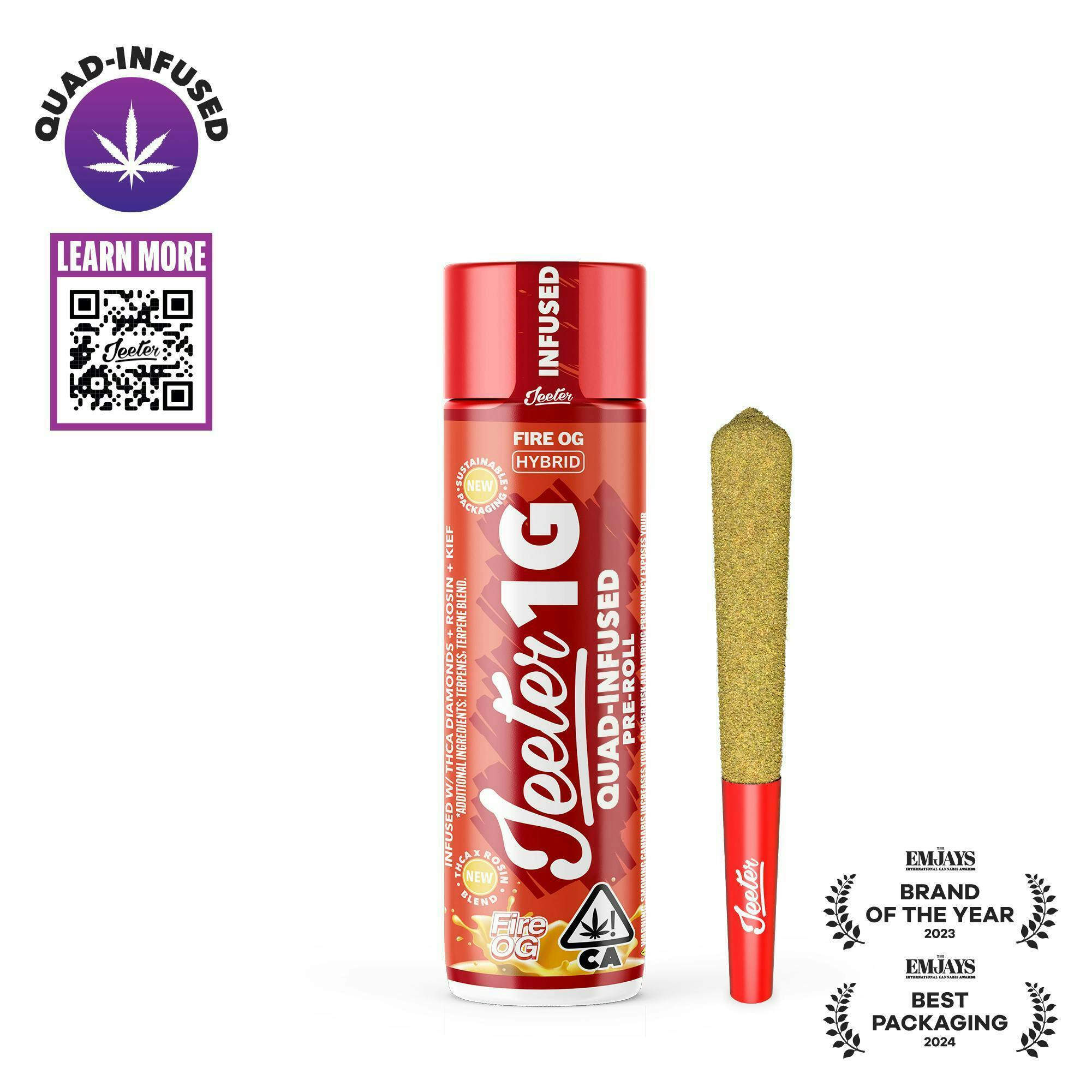 Jeeter Joint | Quad-Infused - Fire OG