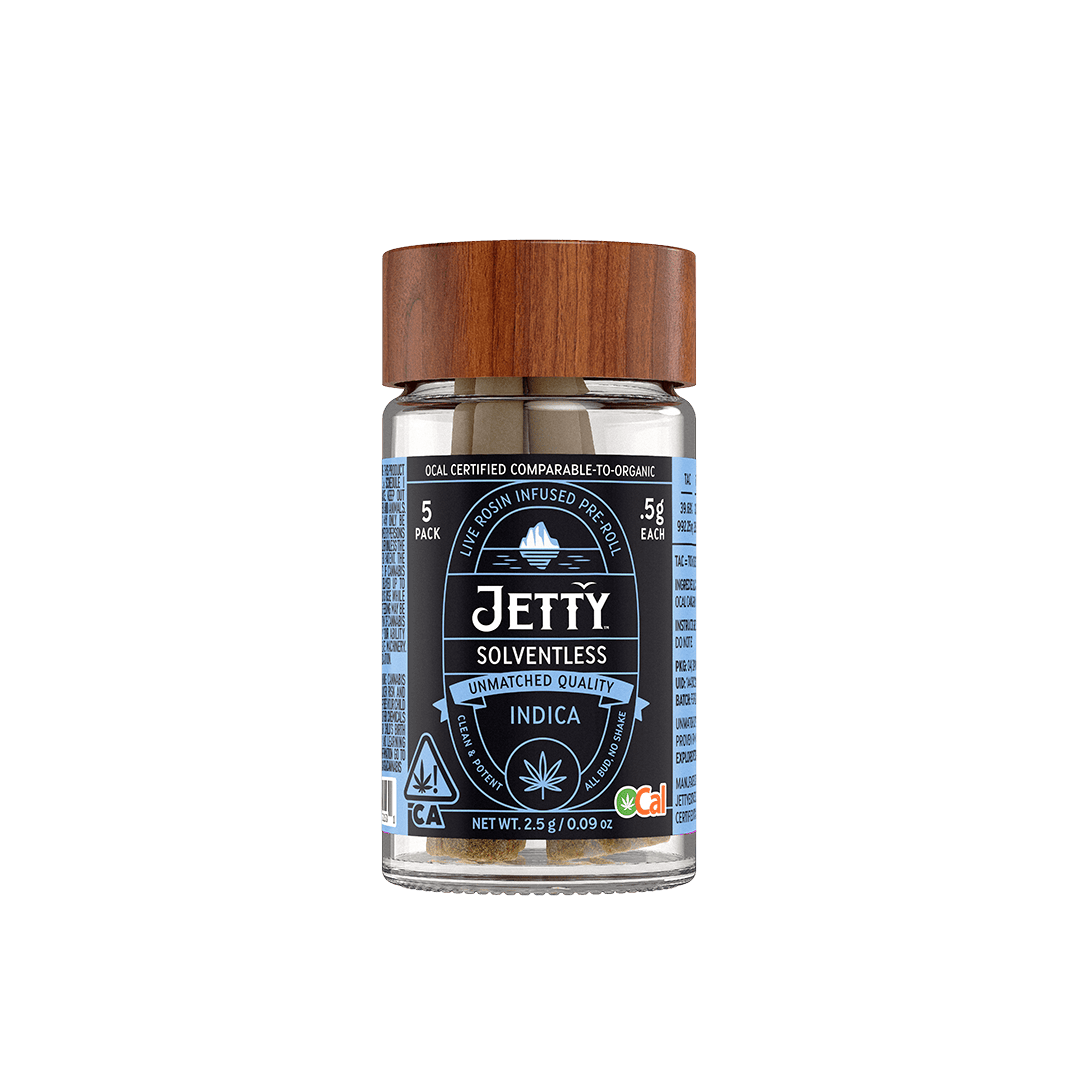 Jetty Pre-Roll OCal Live Rosin Infused 5 Pack (2.5g) GMO x Crumpets
