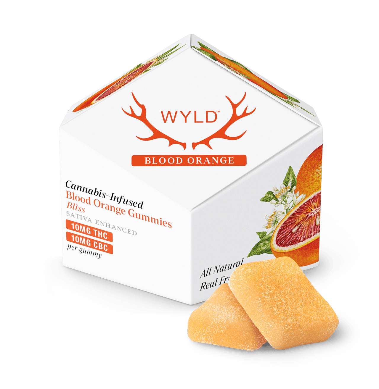Blood Orange 1:1 CBC Sativa Enhanced Gummies | 100:100mg