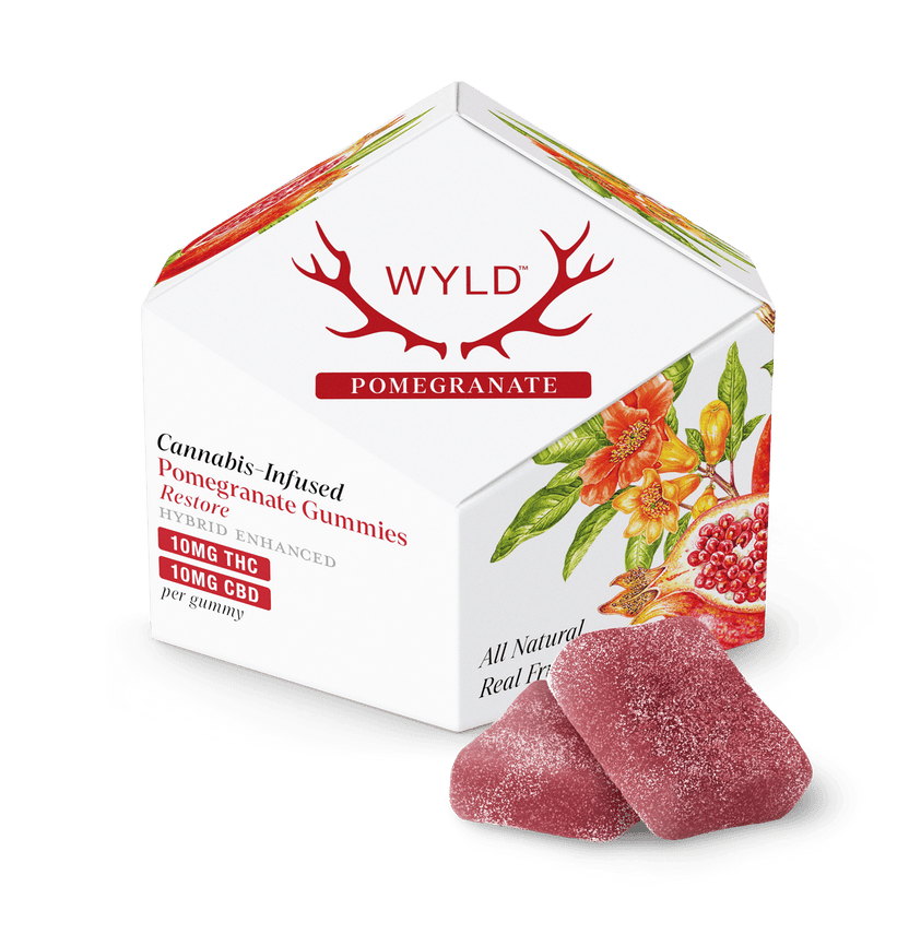 Pomegranate 1:1 CBD + Hybrid Enhanced Gummies 100:100mg