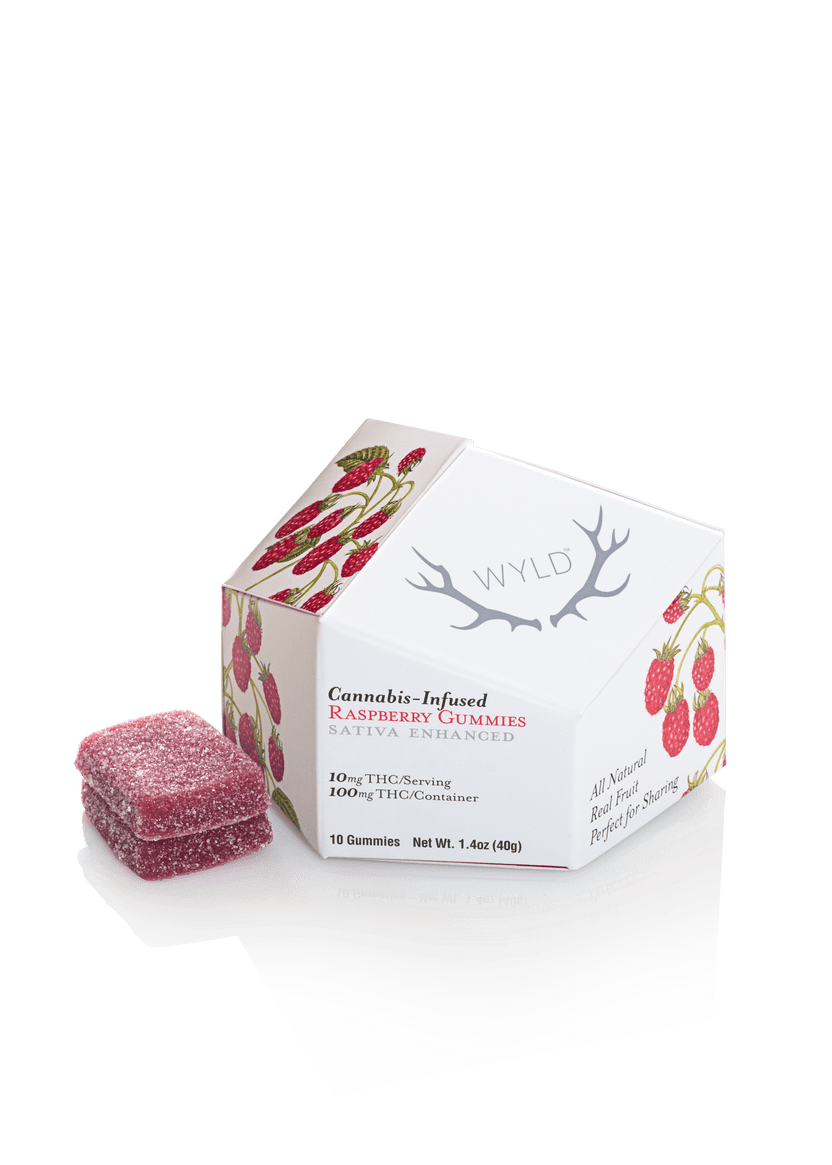 Raspberry Sativa Enhanced Gummies 100mg