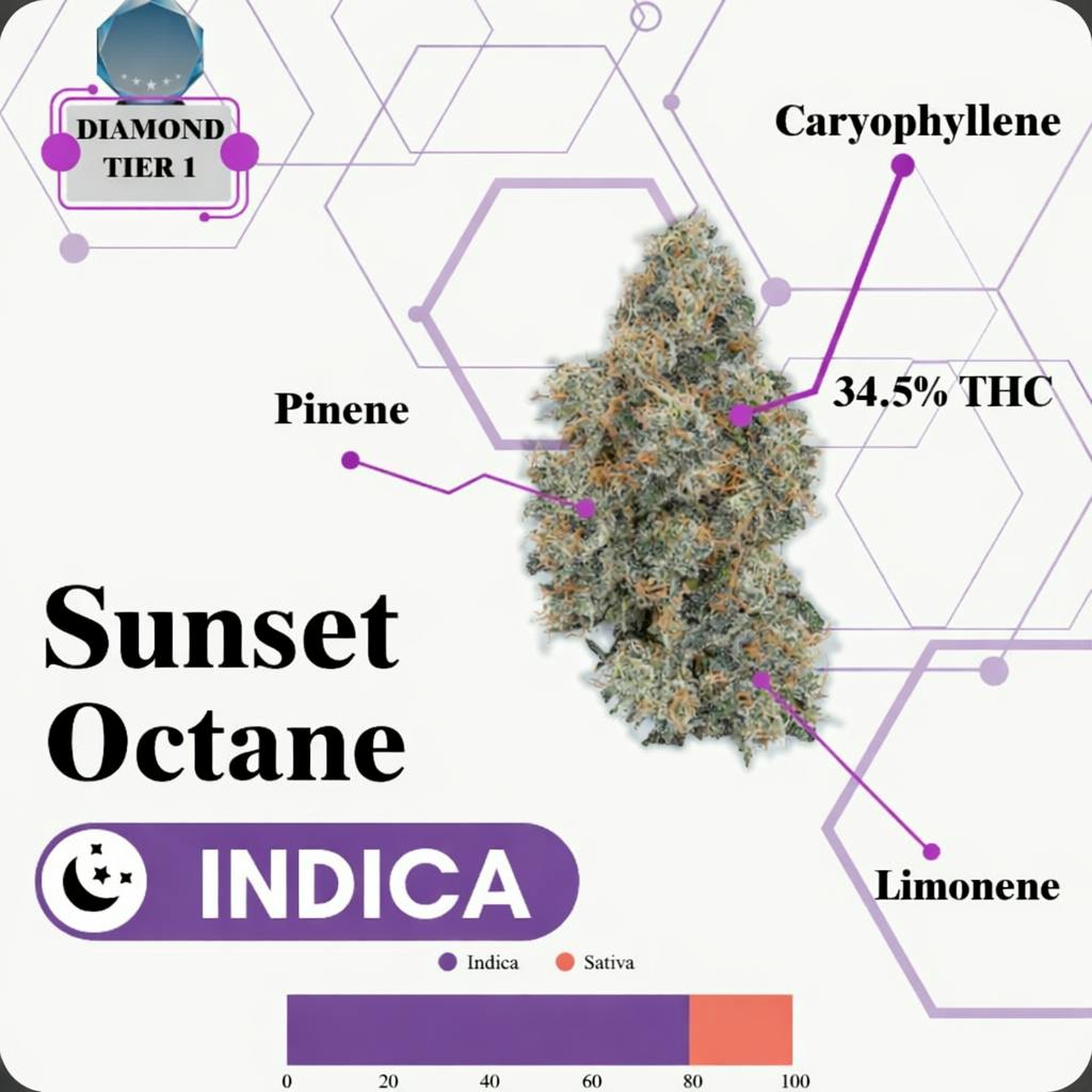 TIER 1 FLOWER - SUNSET OCTANE - INDICA