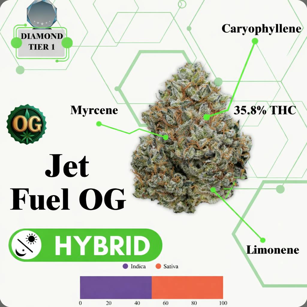 TIER 1 FLOWER - JET FUEL OG - HYBRID