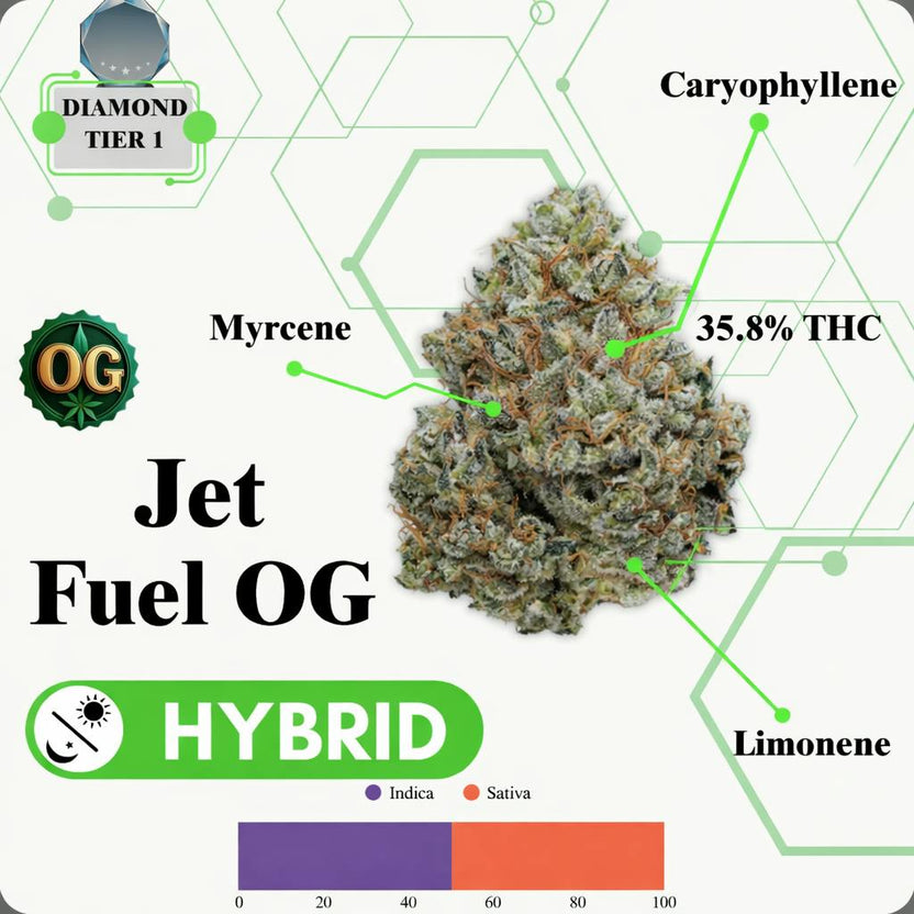 TIER 1 FLOWER - JET FUEL OG - HYBRID