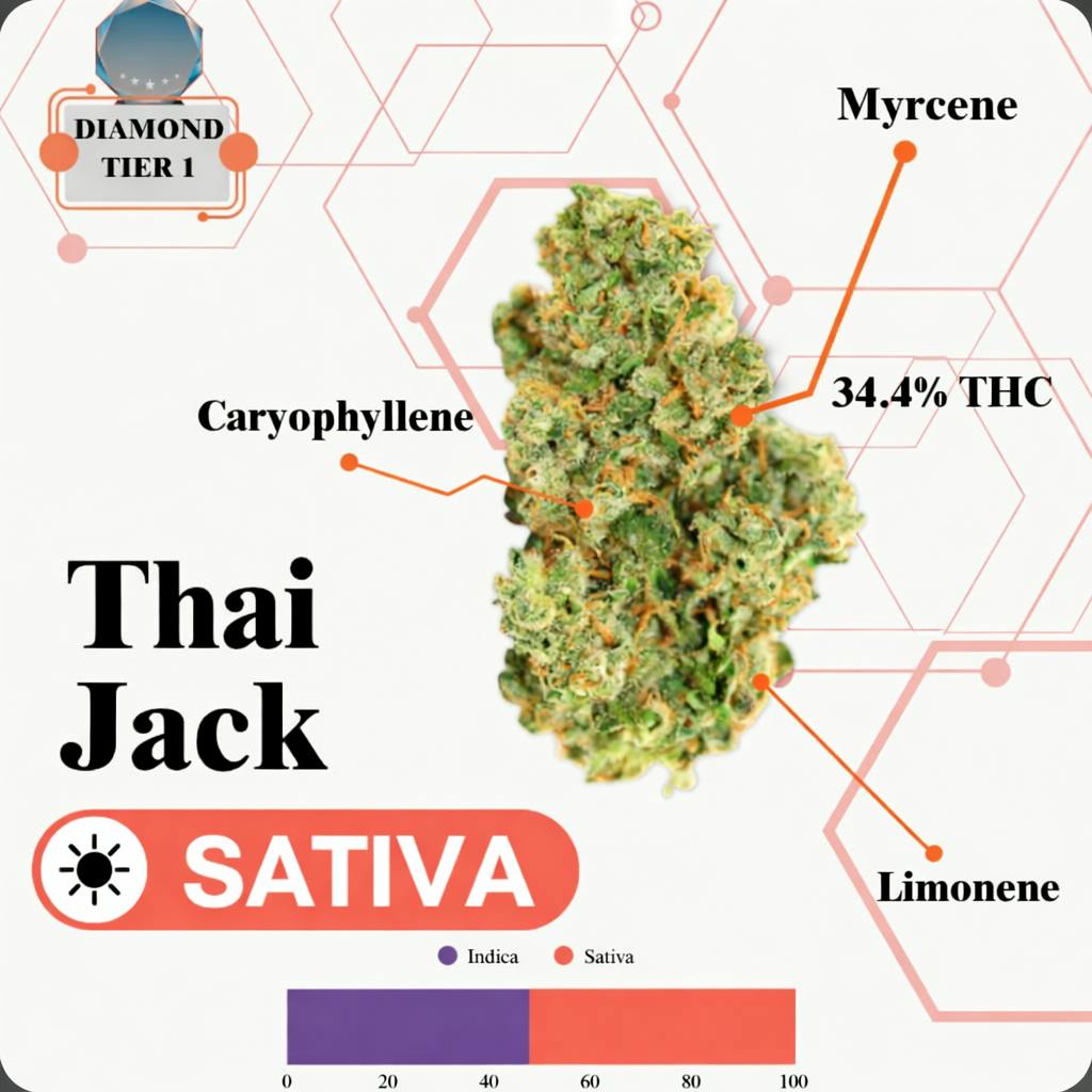 TIER 1 FLOWER - THAI JACK - SATIVA